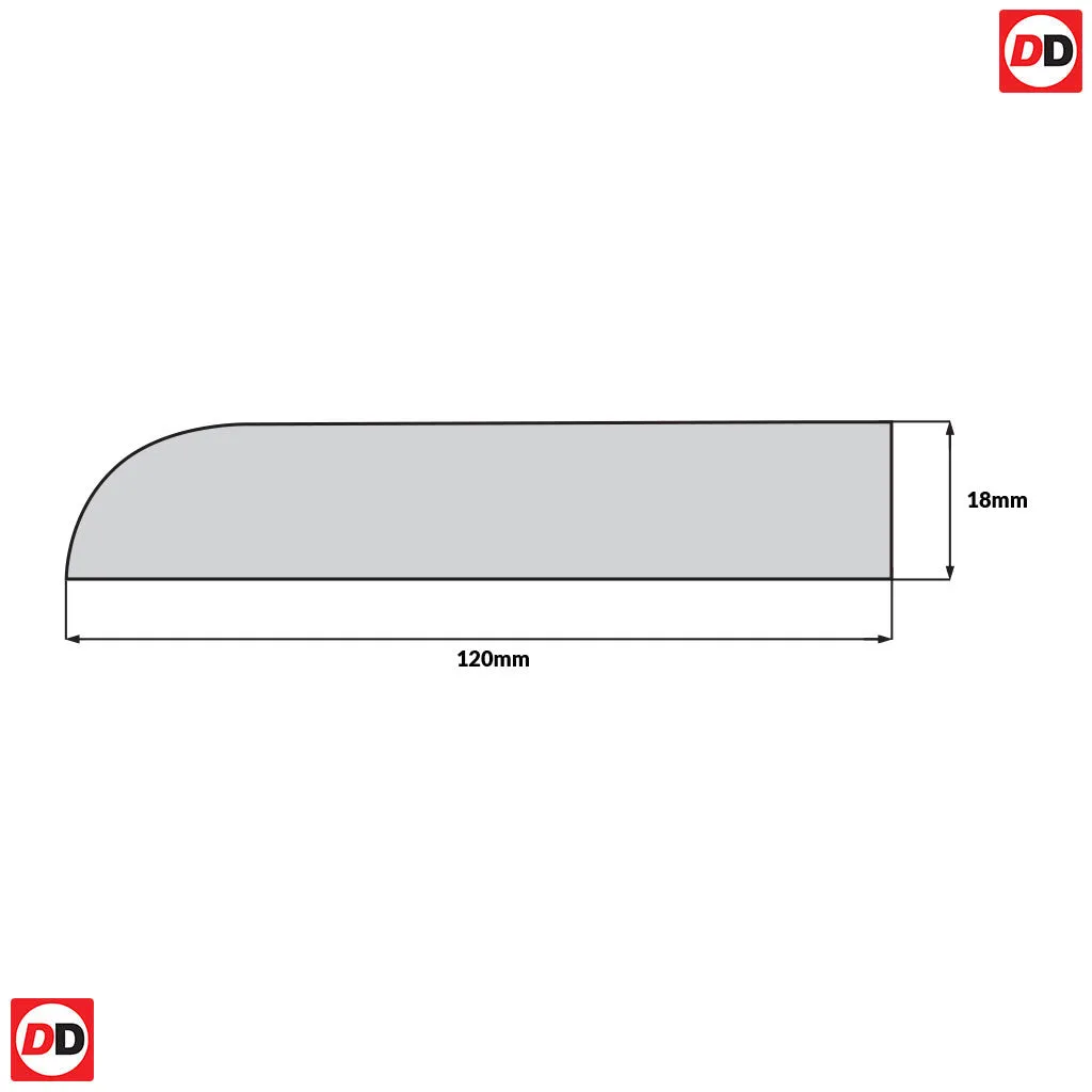 120x18mm: Modern Profile Veneer Skirting on Timber Core