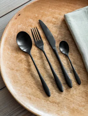 16 Piece Cutlery Set - Black