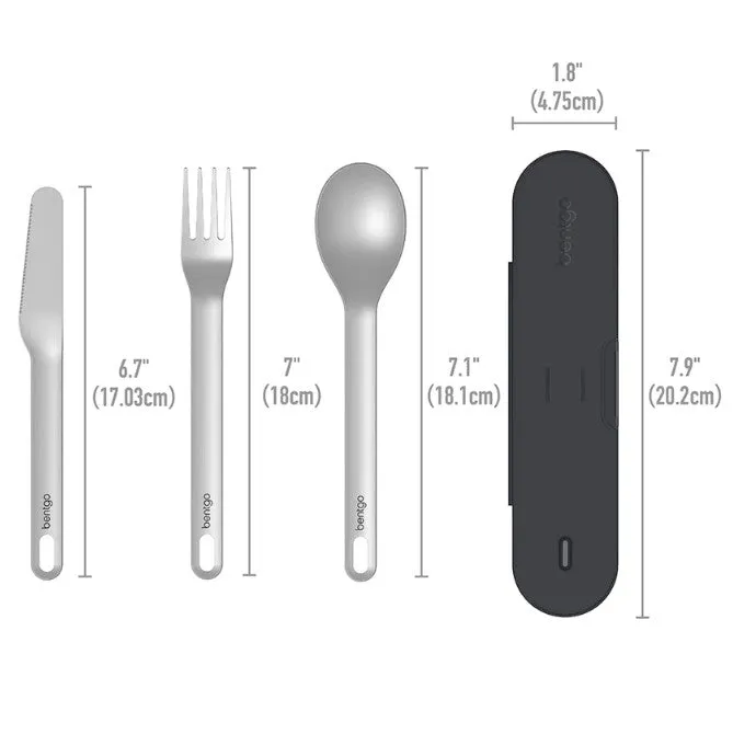 2 x Bentgo Ss Utensil Set Cutlery Carbon