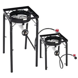 200 000-BTU Portable Propane Single Burner with Adjustable Legs