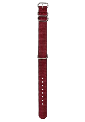 20mm Nylon #TIDE One Piece Band - Red / Black