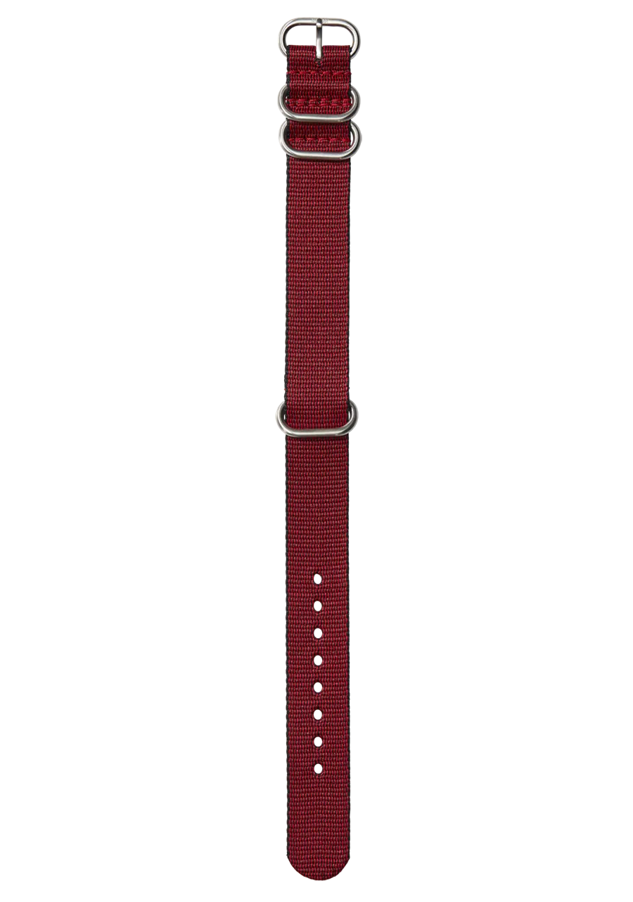 20mm Nylon #TIDE One Piece Band - Red / Black