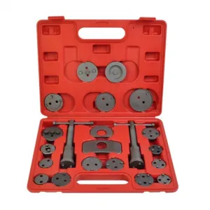 22pc Universal Caliper Tool Kit Case Wind Back Disc Brake Pad Piston Compressor