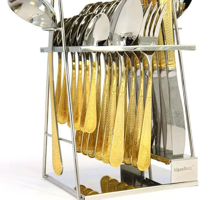 26 Pcs Cutlery Set Silver/ Gold