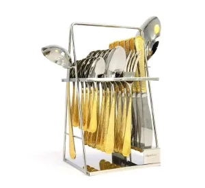 26 Pcs Cutlery Set Silver/ Gold