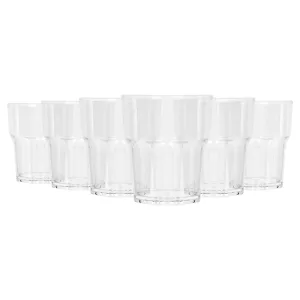 260ml Reusable Plastic Tumblers - Pack of 6 - By Argon Tableware