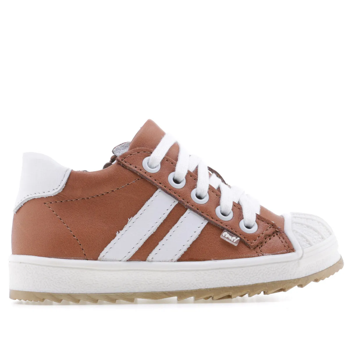 (2627A-25/2628A-25) Emel low trainers with bumper - brown