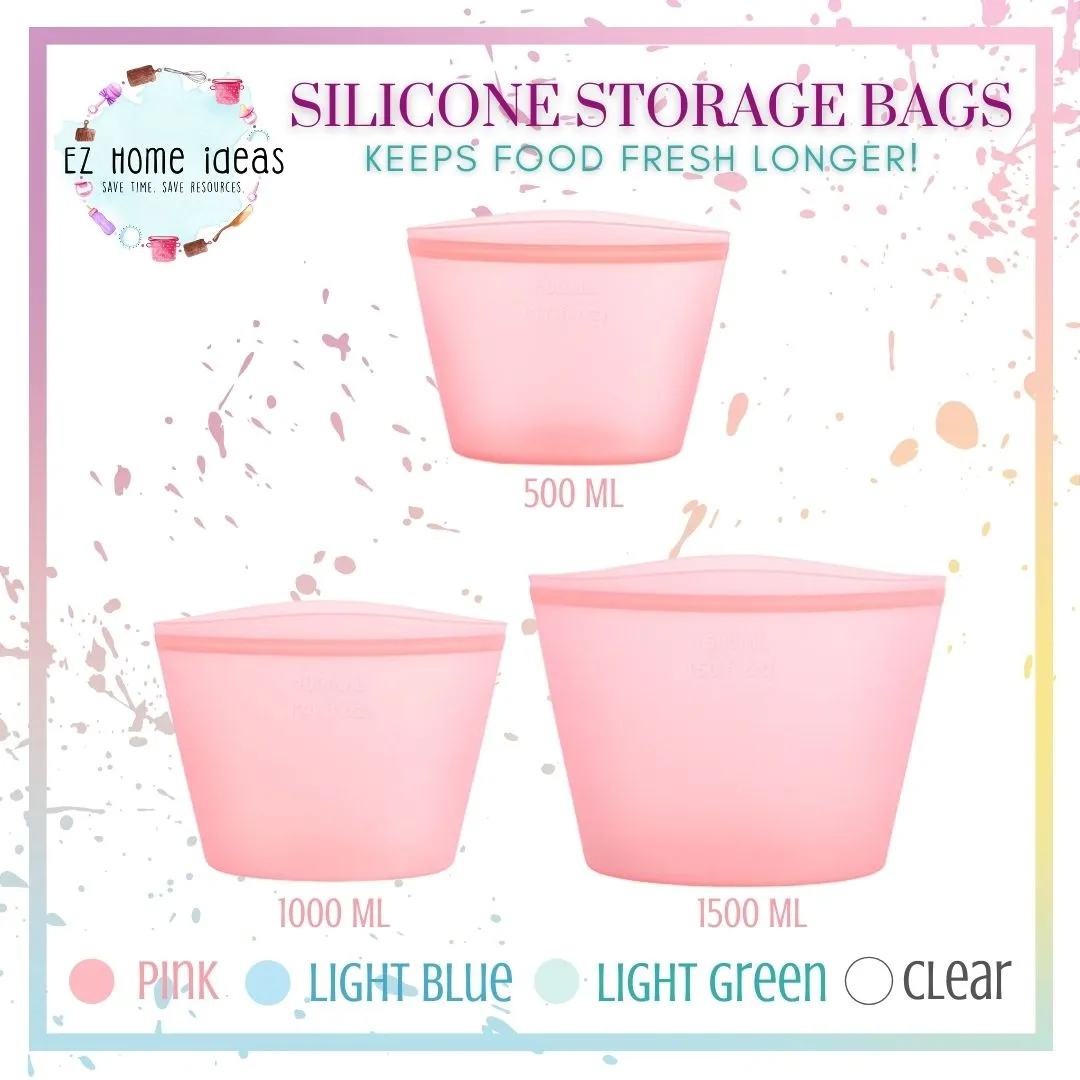 3 pc Set Silicone Storage Bags