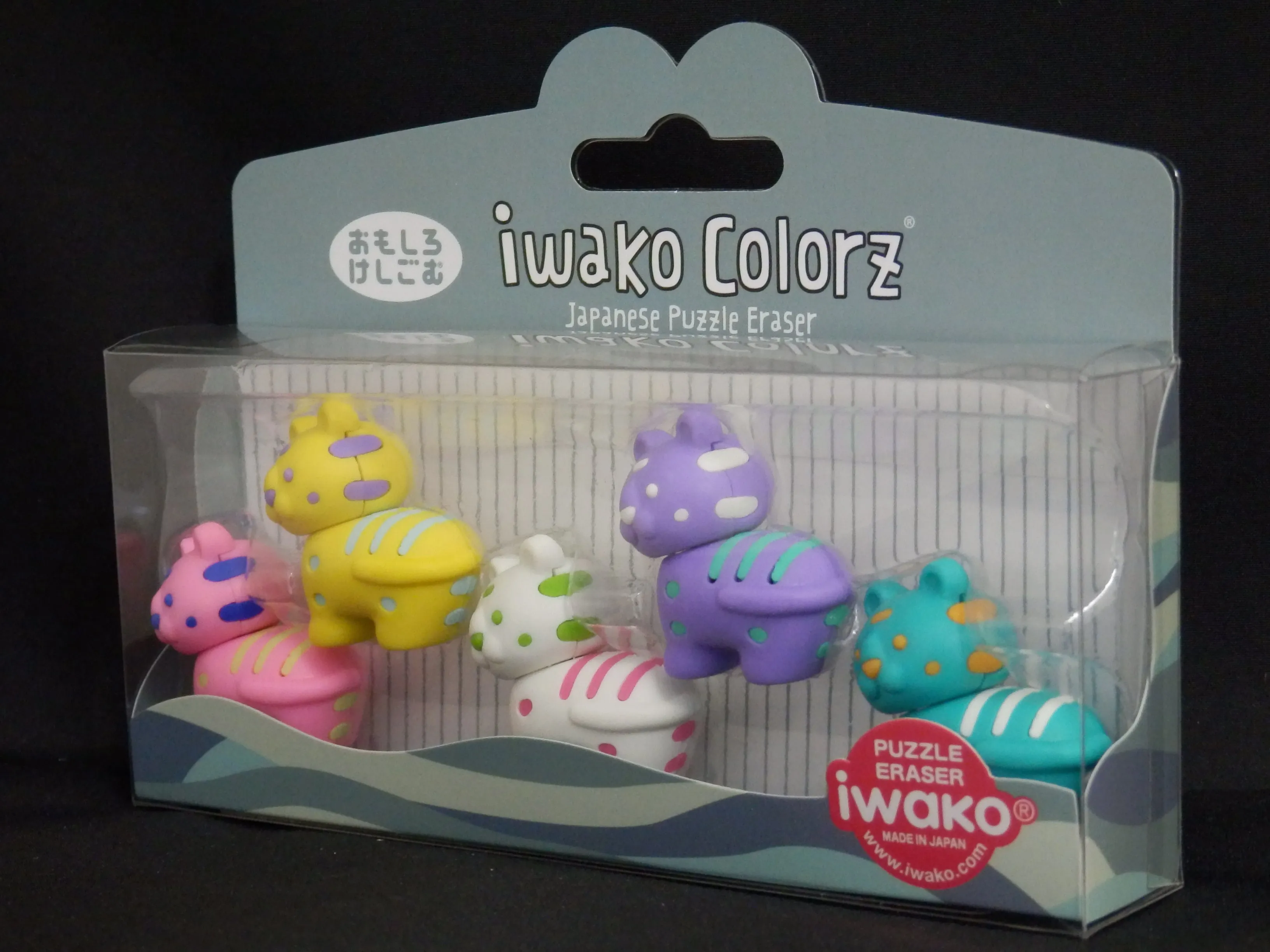 38457 Iwako Colorz Tiger -12 sets of 5 Erasers