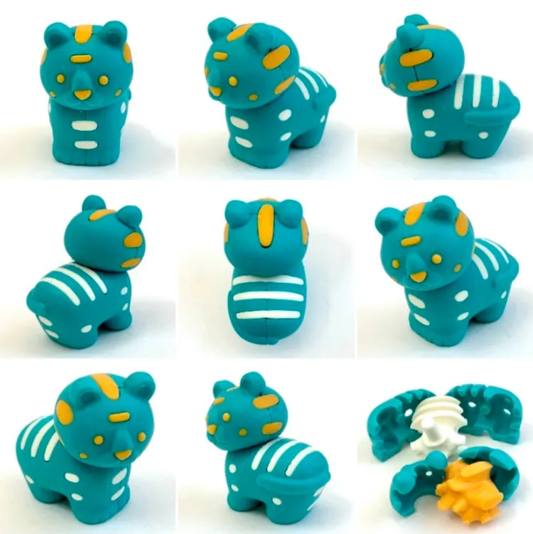 38457 Iwako Colorz Tiger -12 sets of 5 Erasers