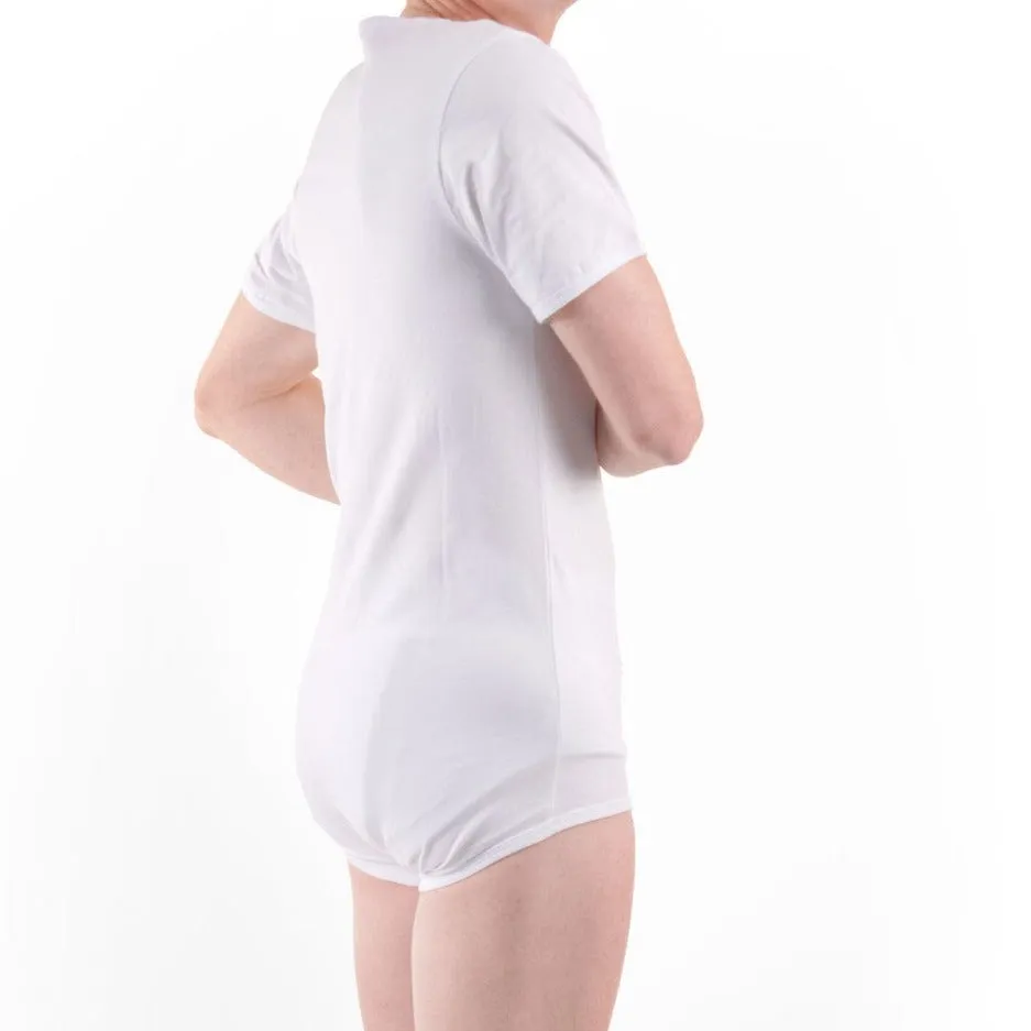 Adult Bodysuit Onesie: White Cloud