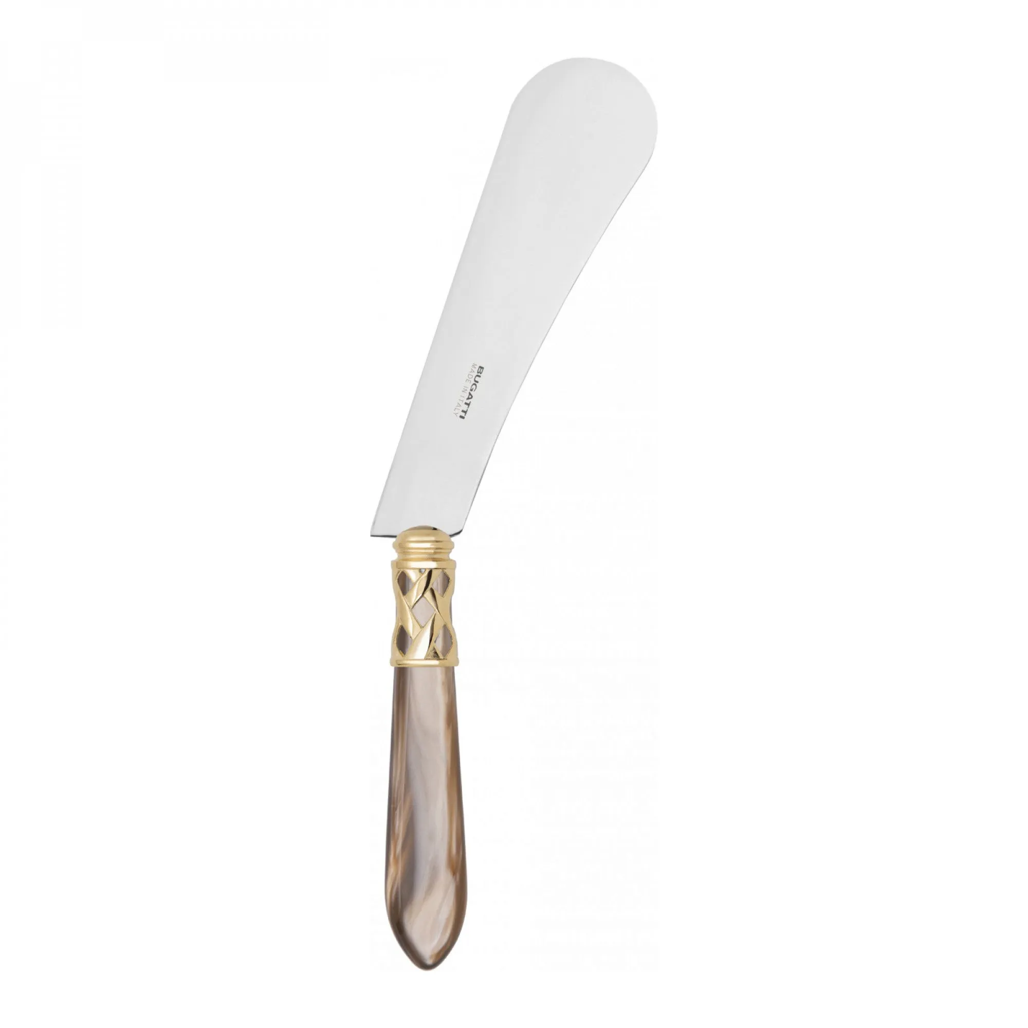 ALADDIN GOLD-PLATED RING CHEESE KNIFE & SPREADER