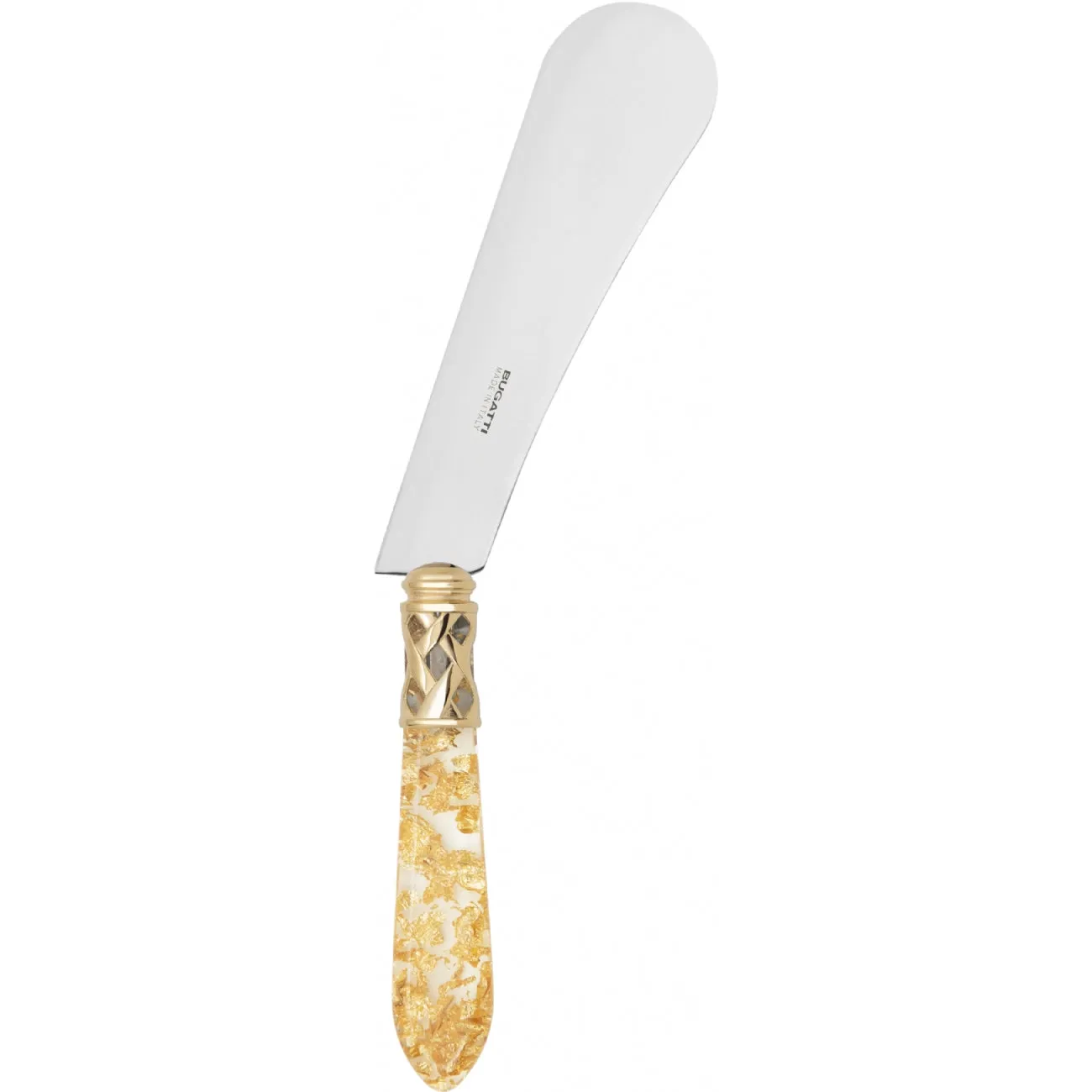 ALADDIN GOLD-PLATED RING CHEESE KNIFE & SPREADER