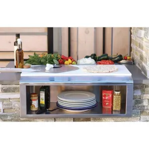 Alfresco 30-Inch Plate and Garnish Rail W/ Food Pans