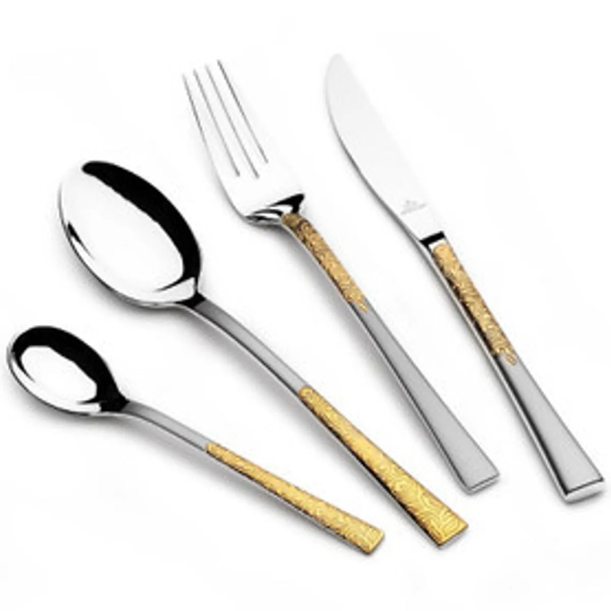 Arshia Stainless Steel Cutlery Sets 38pcs Gold And Silver