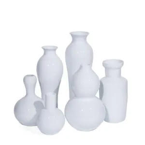 Assorted Vases Set of 6 - White