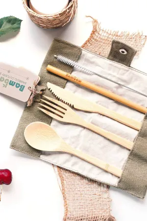 bamboo cutlery set <br> by Bambaw