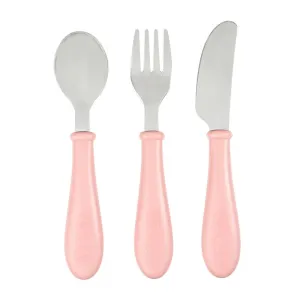 Beaba Stainless Steel Training Cutlery Set - Pink