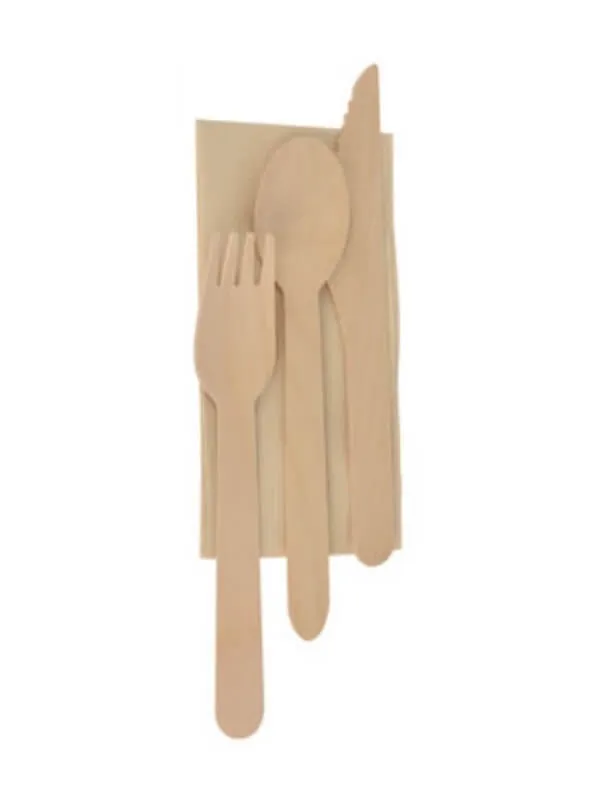 Birchwood Cutlery & Serviette (Wholesale)