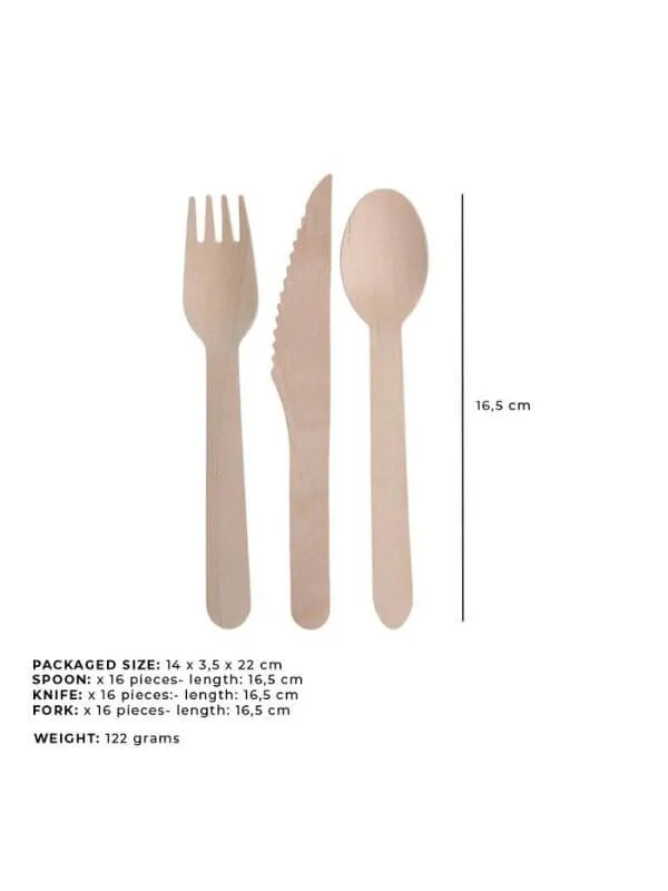 Birchwood Cutlery & Serviette (Wholesale)