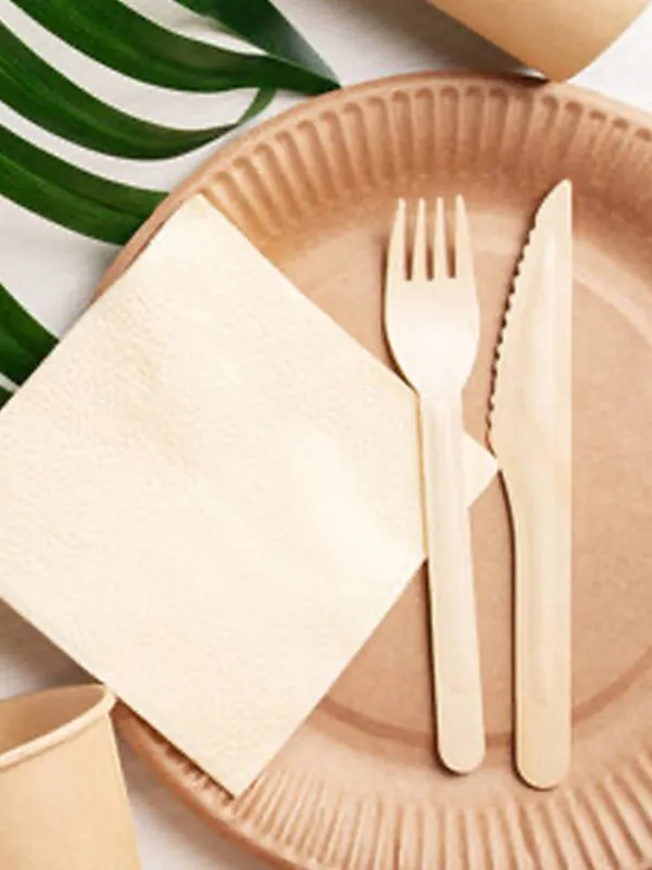 Birchwood Cutlery & Serviette (Wholesale)