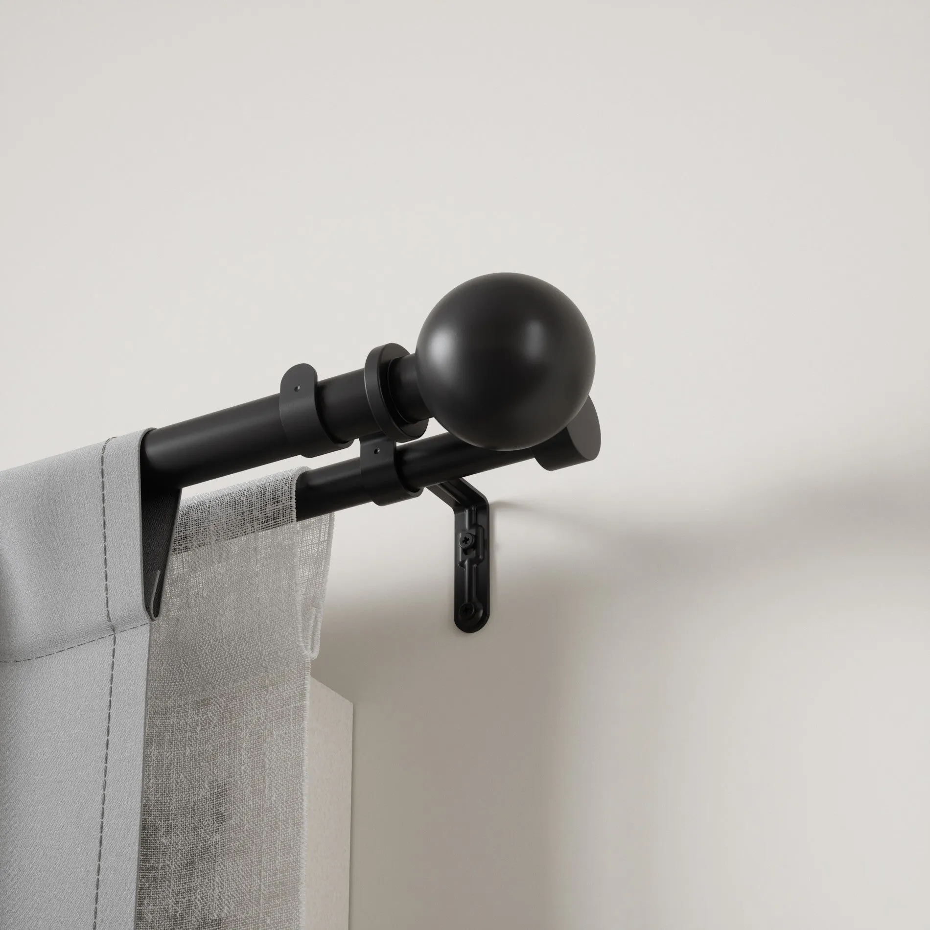 Bolas Double Curtain Rod