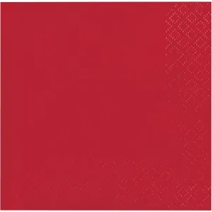 Bulk Classic Red 2Ply Beverage Napkin (480 per Case)