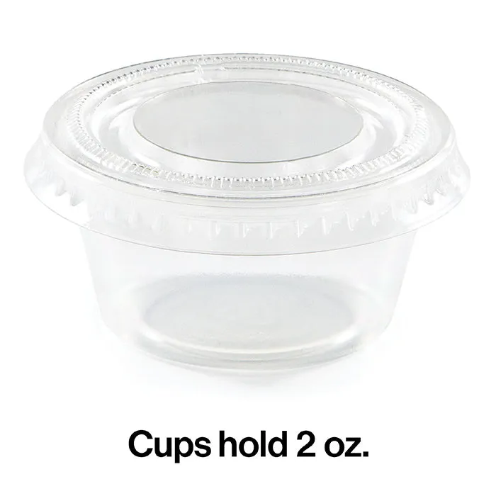 Bulk Clear 2 oz Portion Cups with Lids (288 per Case)