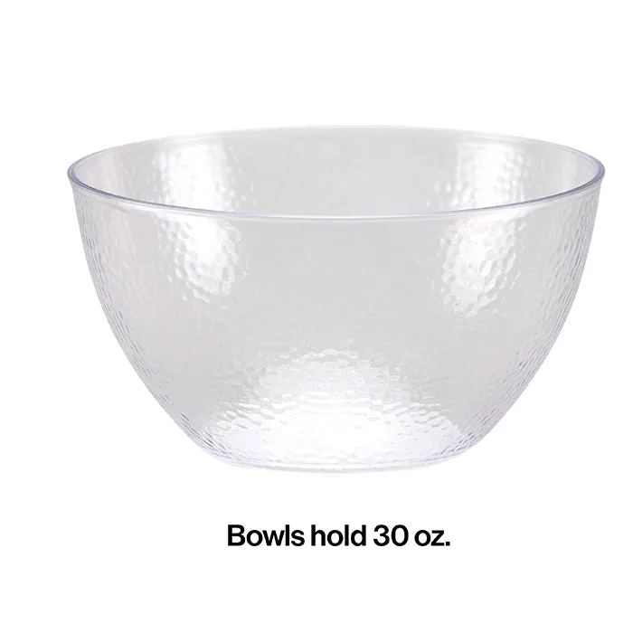 Bulk Clear Pebble 30 oz Plastic Bowls (12 per Case)