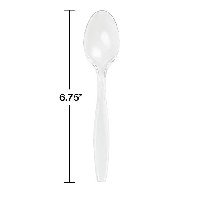 Bulk Clear Plastic Spoons (288 per Case)