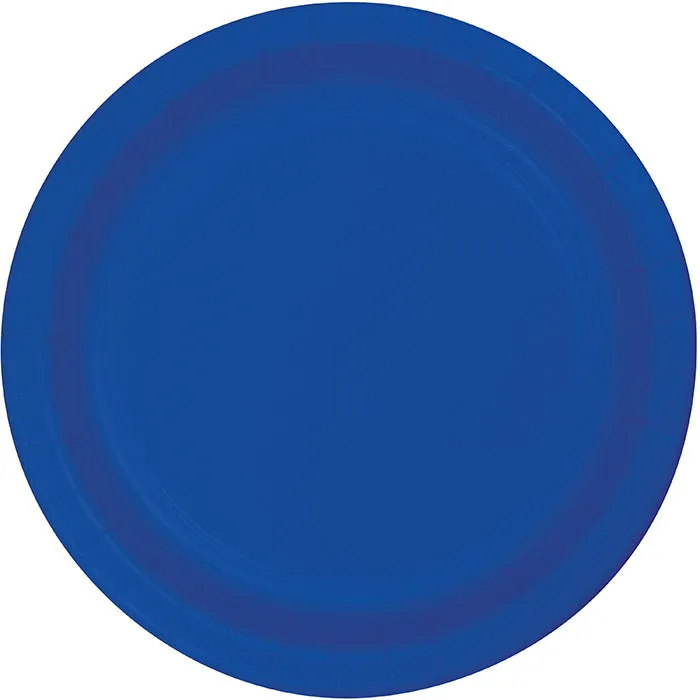 Bulk Cobalt Blue Sturdy Style Paper Banquet Plates 10.25 inch (240 per Case)