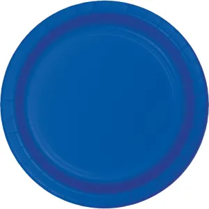 Bulk Cobalt Blue Sturdy Style Paper Banquet Plates 10.25 inch (240 per Case)