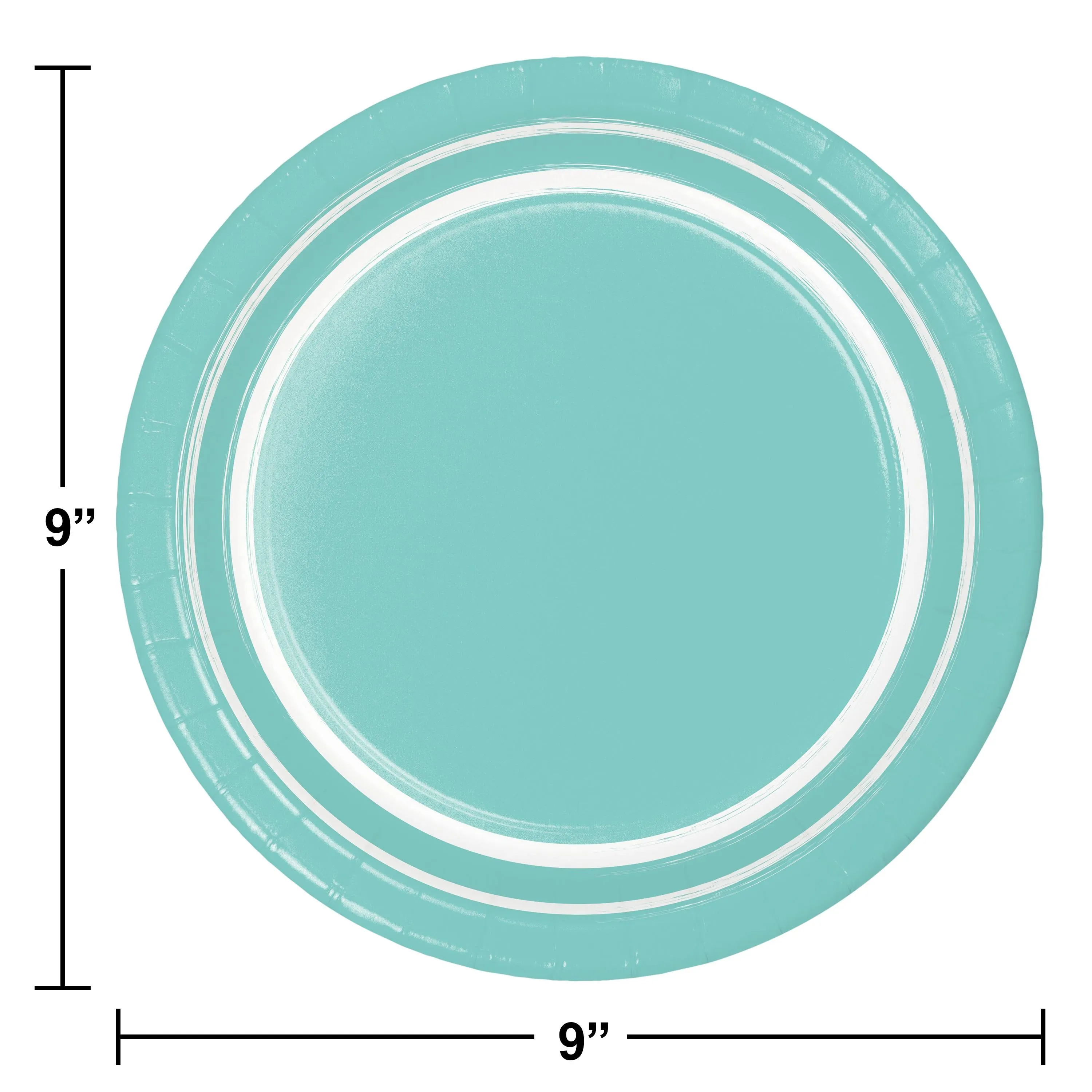 Bulk Spa Blue 10ct Sturdy Style 8.75 Inch 8.75 inch Paper Dinner Plate (120 per Case)