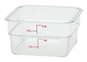 Cambro Food Square Clear Storage 2 qt