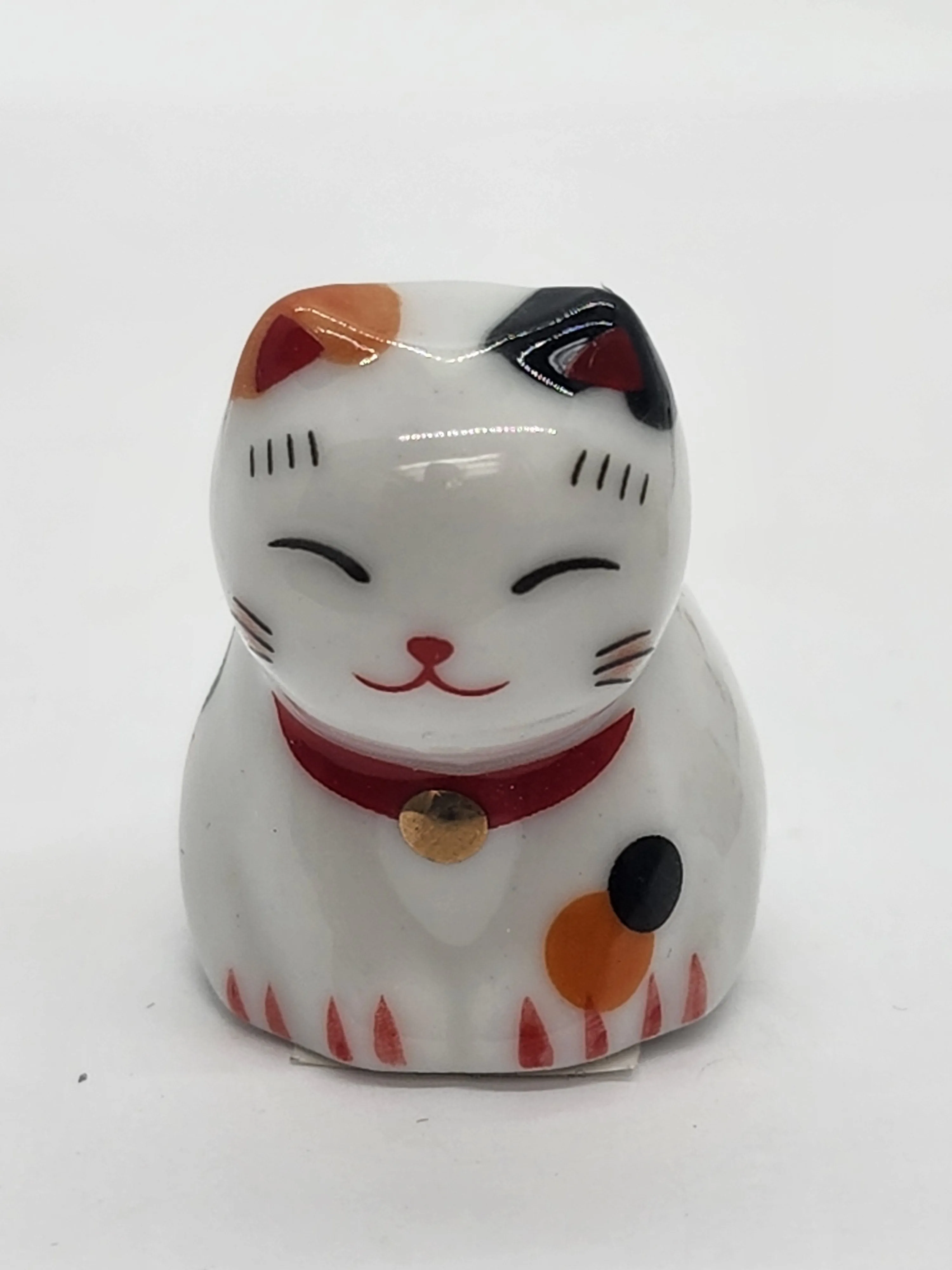 Cat, Lucky White Miniature 1 Figurines (Chopstick Holder)