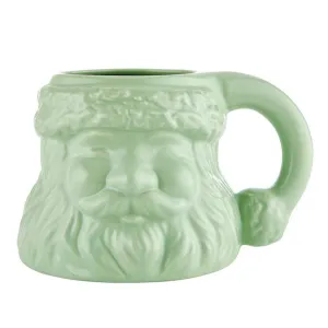 Ceramic Green Santa Face Mug