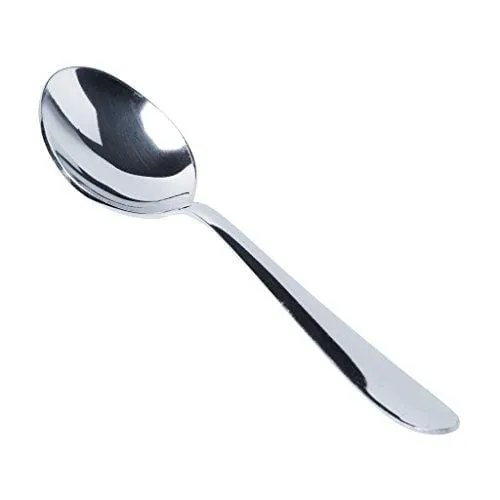 Classic by Embassy Dessert Spoon, Pack of 12, Stainless Steel, 18 cm (Ajanta, 14 Gauge)