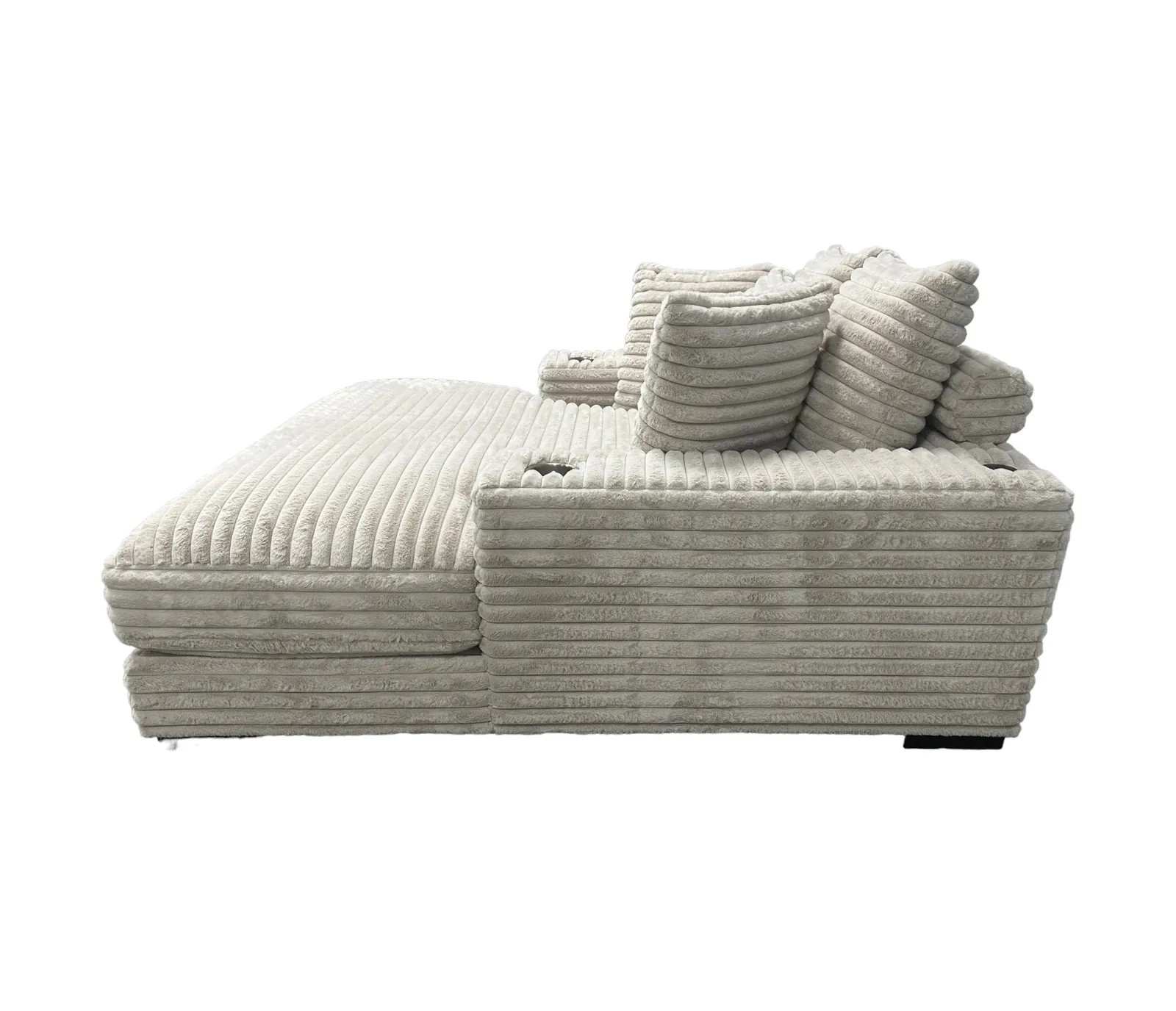 Cuddle Chaise Chair - Mink Taupe Fabric