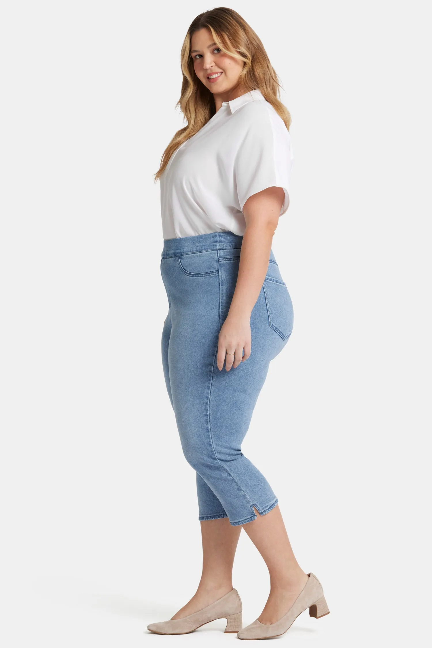 Dakota Crop Pull-On Jeans In Plus Size - Corfu