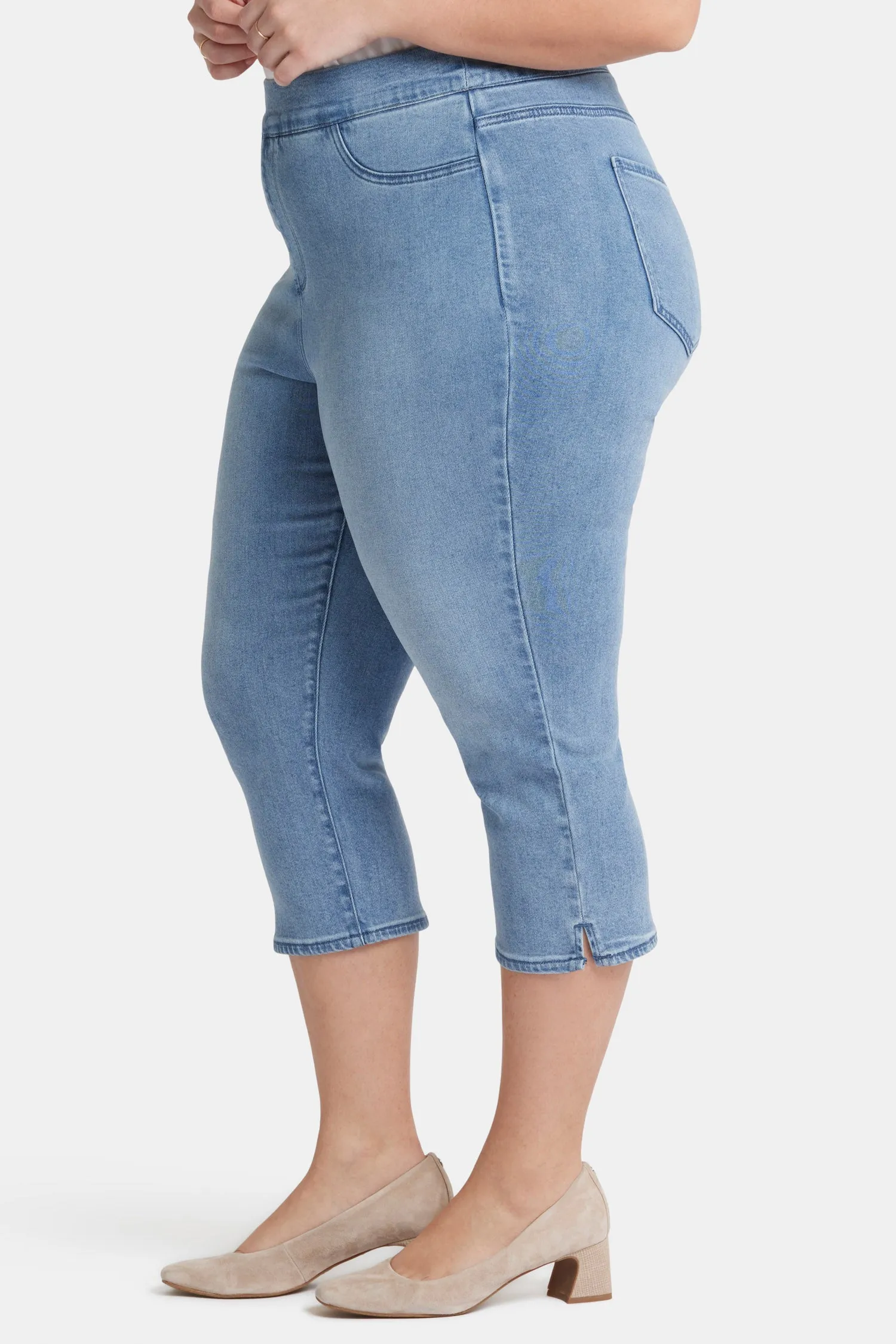 Dakota Crop Pull-On Jeans In Plus Size - Corfu