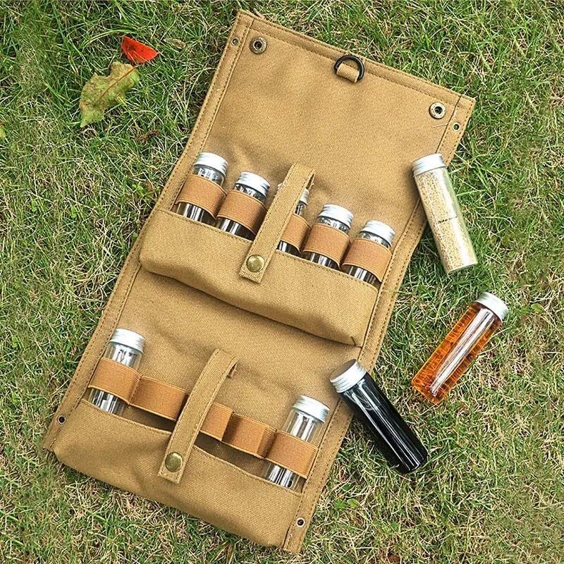 Dbeck® Camping Condiment Caddy with BBQ Bottles