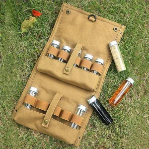 Dbeck® Camping Condiment Caddy with BBQ Bottles