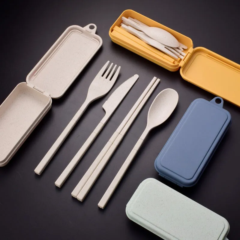 Detachable plastic knife spoon fork chopsticks set