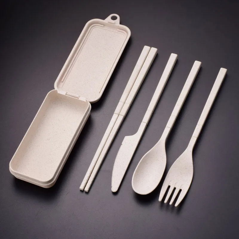 Detachable plastic knife spoon fork chopsticks set