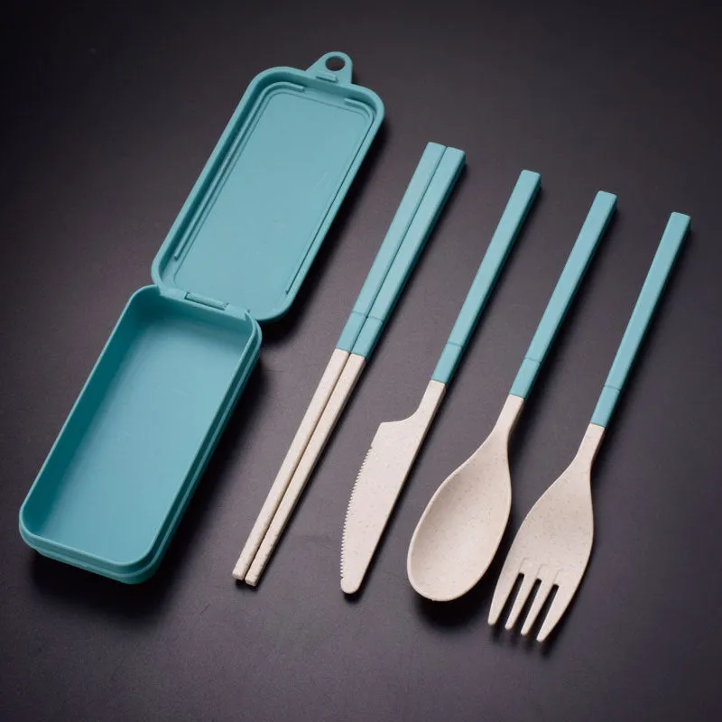 Detachable plastic knife spoon fork chopsticks set