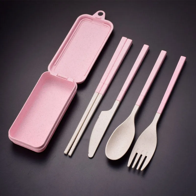 Detachable plastic knife spoon fork chopsticks set