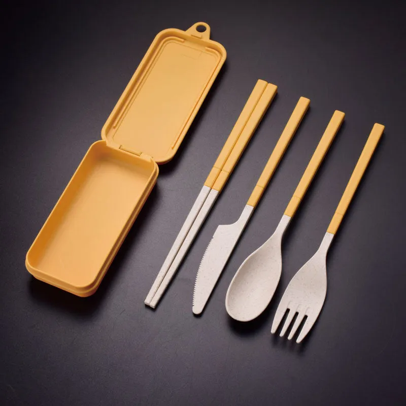 Detachable plastic knife spoon fork chopsticks set