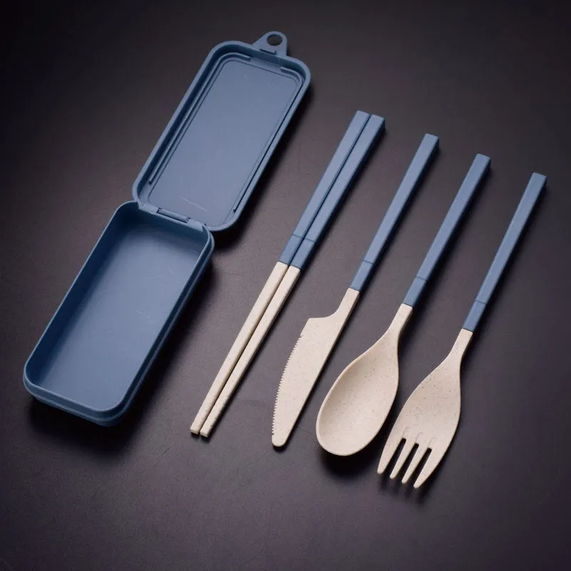 Detachable plastic knife spoon fork chopsticks set