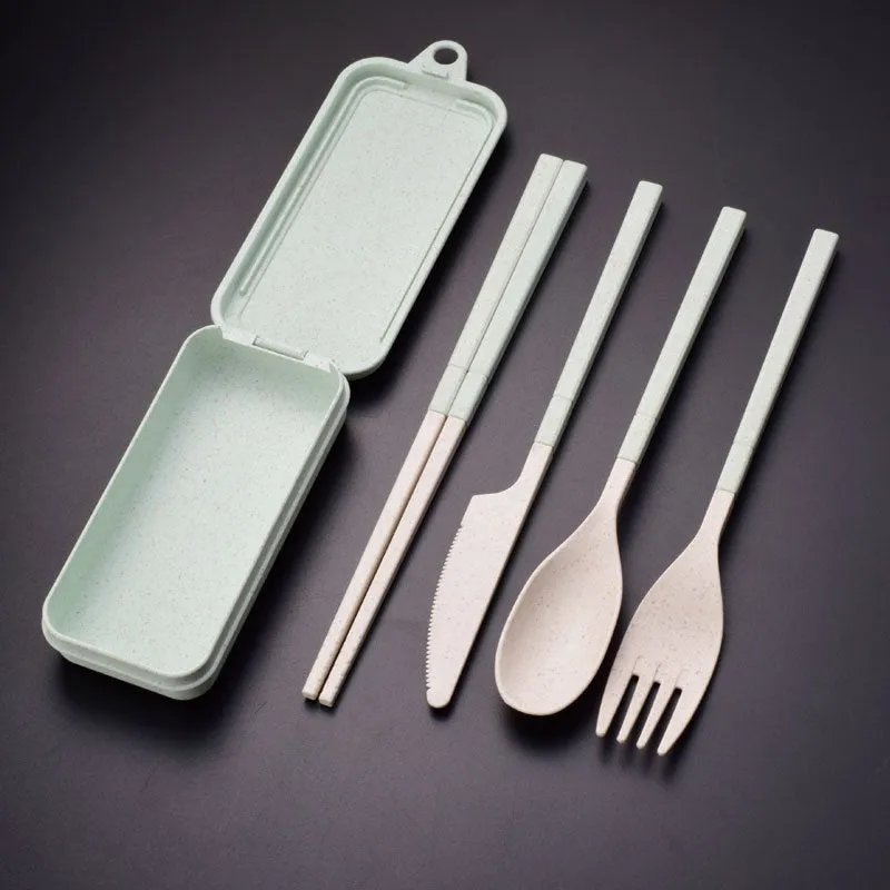 Detachable plastic knife spoon fork chopsticks set