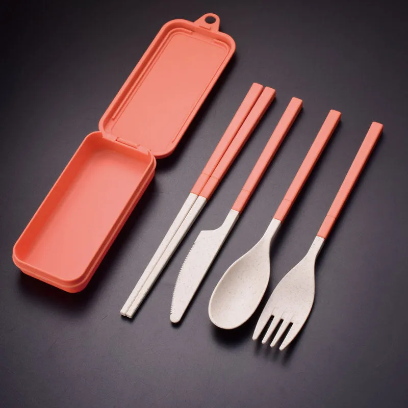 Detachable plastic knife spoon fork chopsticks set